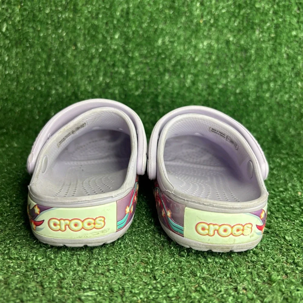 Crocs Fun Lab Unicorn Stars Graphic Band Clog Lavender Purple Toddler Size C 8